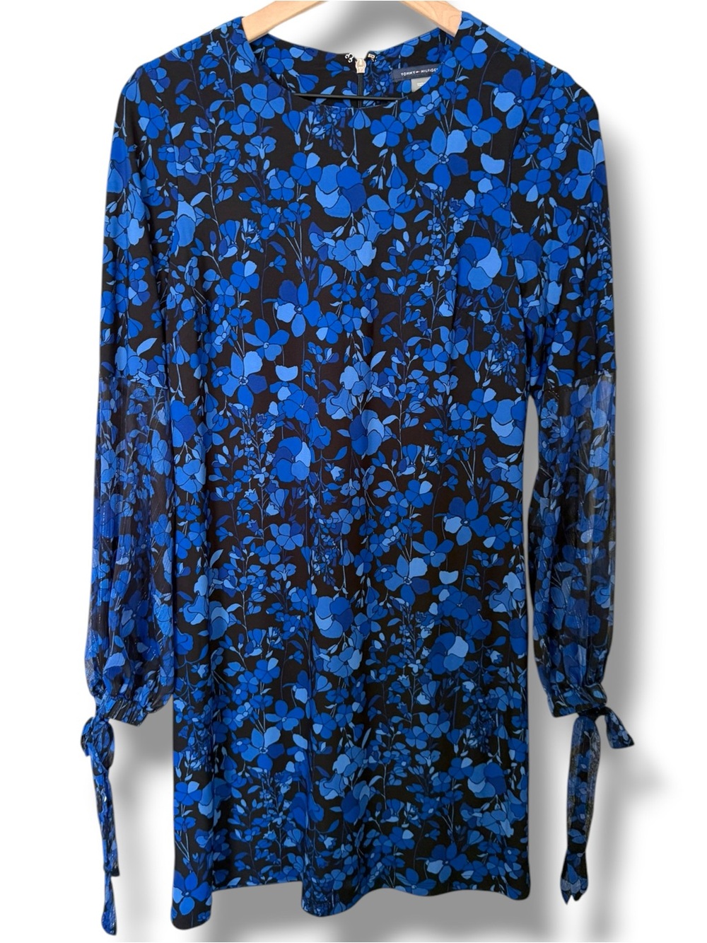 Tommy Hilfiger Blue Floral Shift Mini Party Dress Size 4